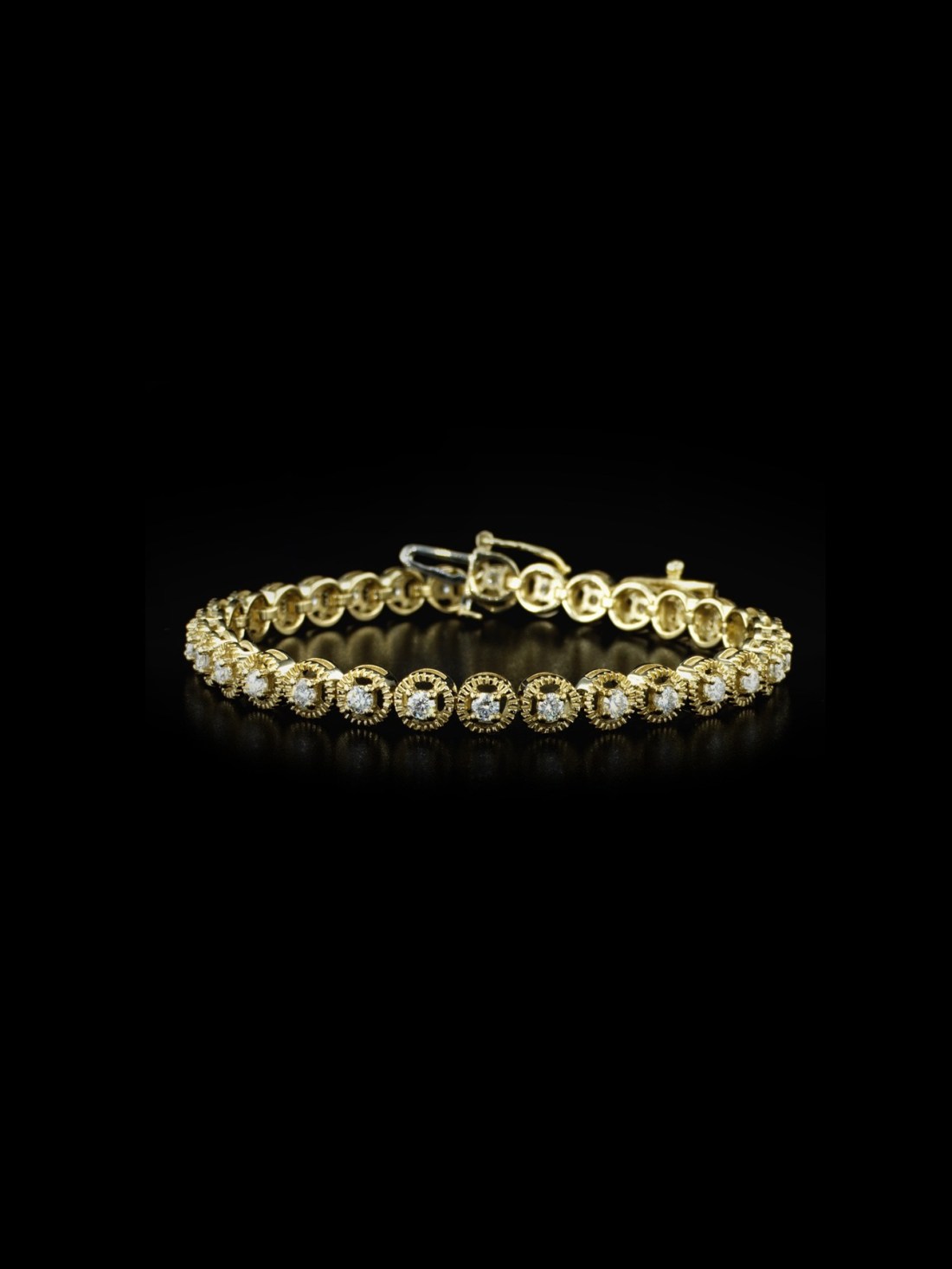 Milgrain Halo Bracelet