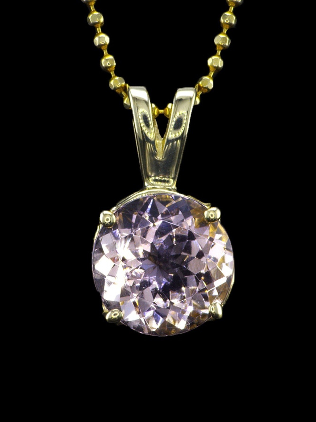 Pink Solitaire Pendant