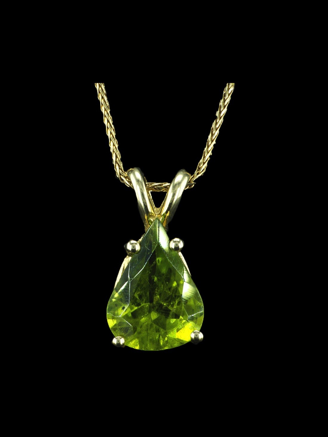 Pear Peridot Pendant