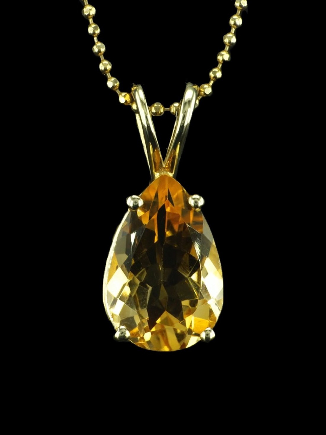 Pear Citrine Pendant
