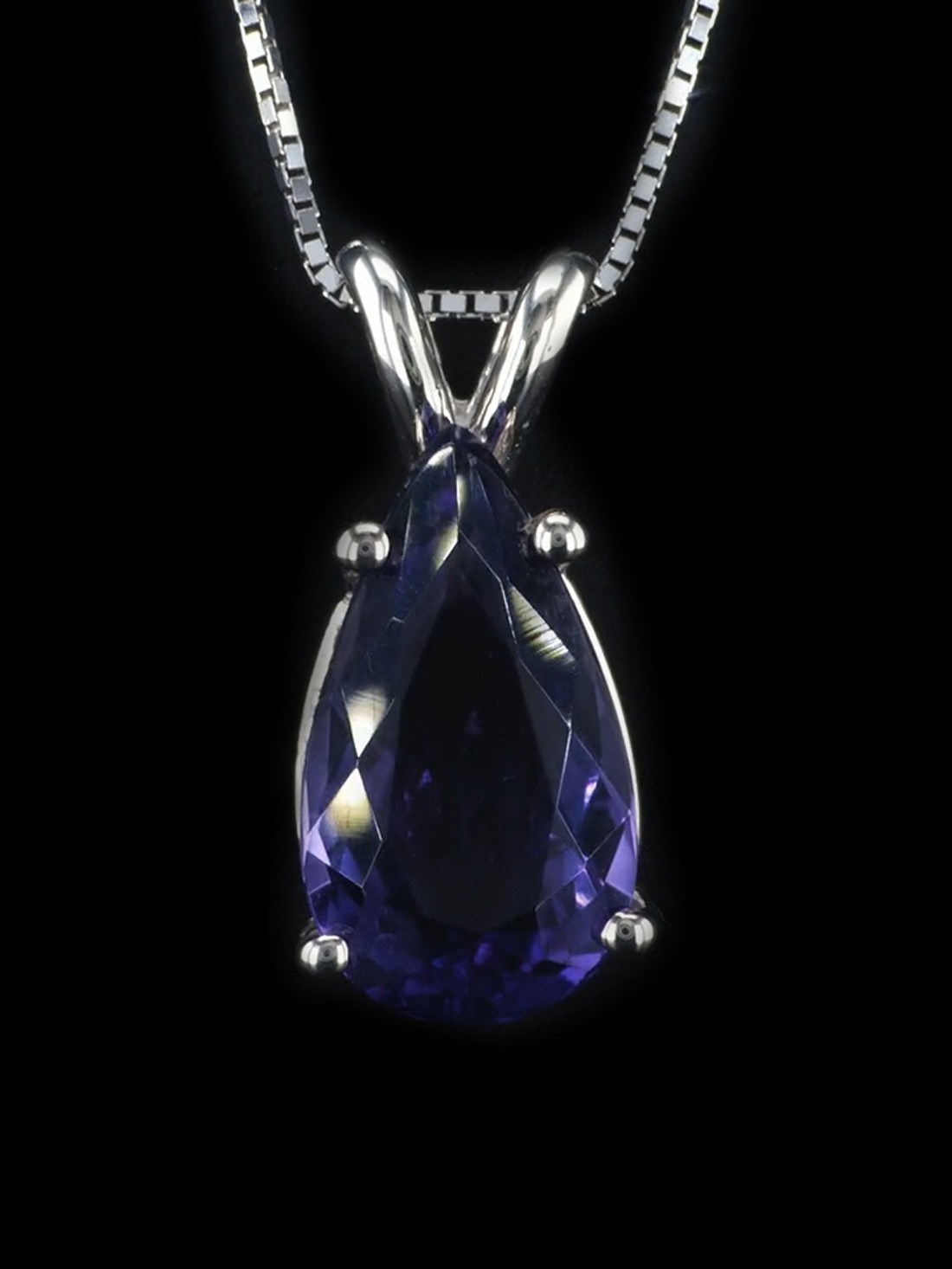 Pear Solitaire Pendant