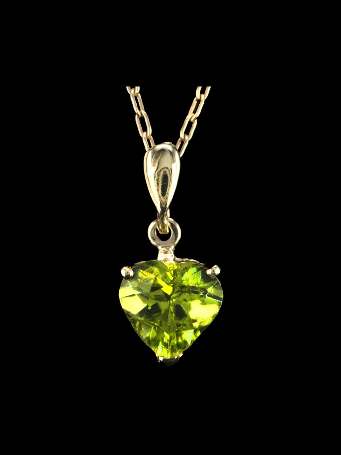 Heart Peridot Pendant