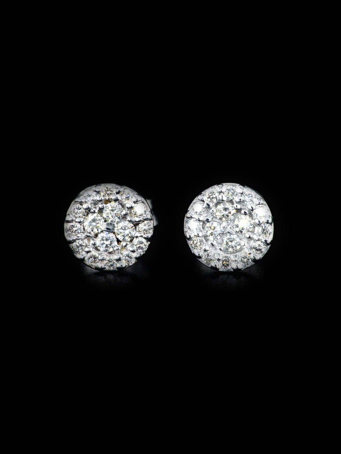 Pave Cluster Studs